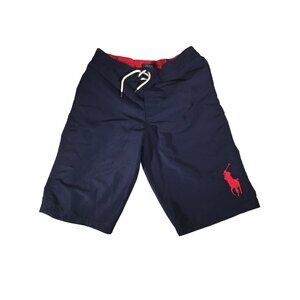 Polo Ralph Lauren Men’s Navy With Big Red Horseman Trunks